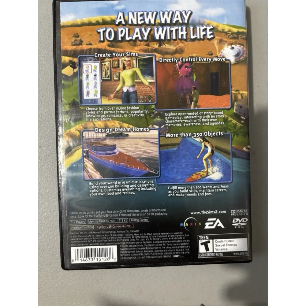 THE SIMS 2 Original First Print PAL PS2 PlayStation 2 Game